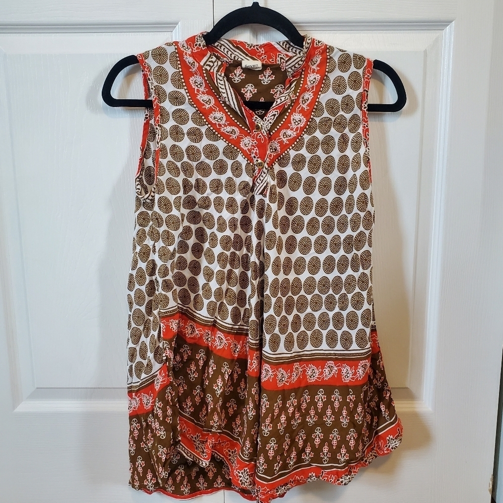Beachy Flowy Sleeveless Tunic